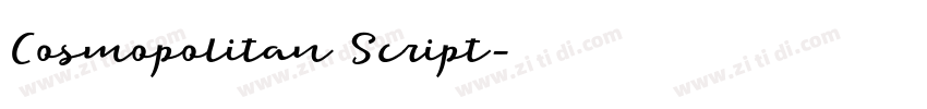 Cosmopolitan Script字体转换